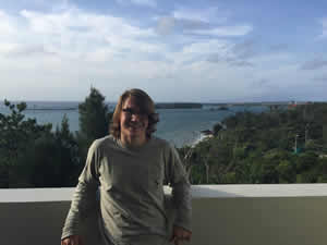 Cole outside Seaside House